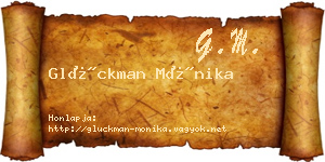 Glückman Mónika névjegykártya